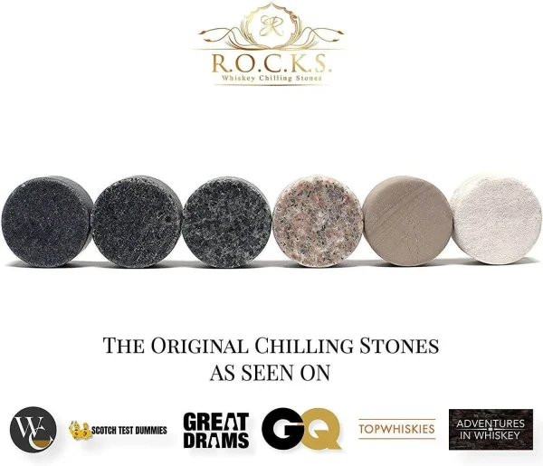 Whiskey Stones & Crystal Nosing Tasting Glass Gift Set - Image 3