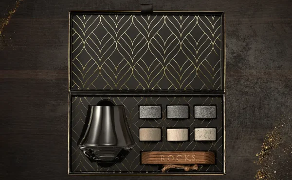Whiskey Stones & Crystal Nosing Tasting Glass Gift Set - Image 9